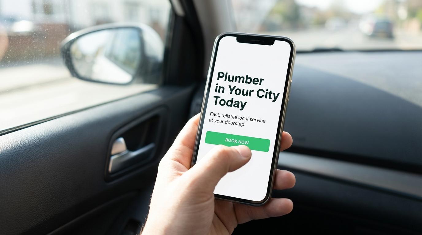 landing page design lokale servicevirksomheder
