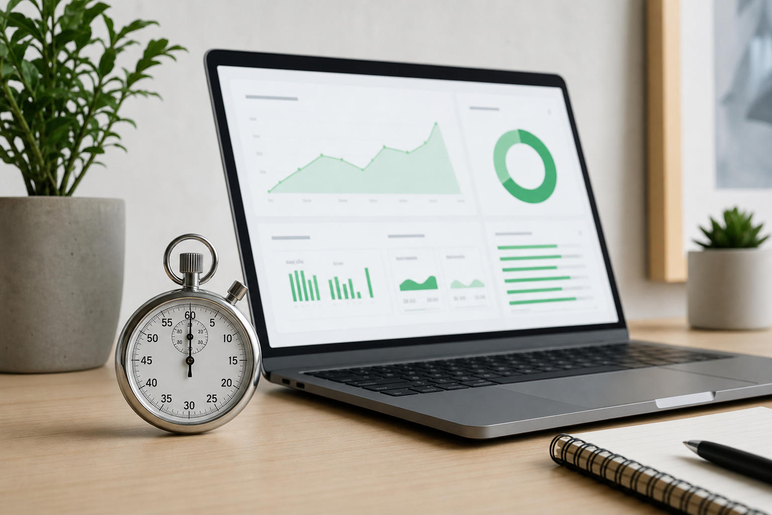 Måling af hjemmeside hastighed og ydeevne med stopur og analytics dashboard